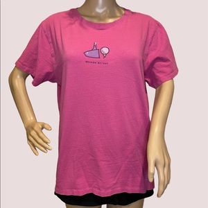 Life is Good Woman Driver (Golf) Relaxed Fit Tee Shirt T-Shirt Size Large VGC